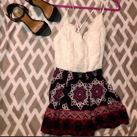 Charlotte Russe Other - SUPER CUTE LACE TOP ROMPER